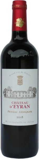 vue du vin Château d’Eyran Pessac Léognan Rouge 2022