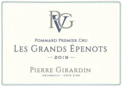 capture du vin Domaine Pierre Girardin Pommard 1er Cru "les Grands Epenots" Rouge 2022
