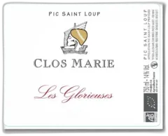 photo du vin Clos Marie Pic Saint Loup "les Glorieuses" Rouge 2020
