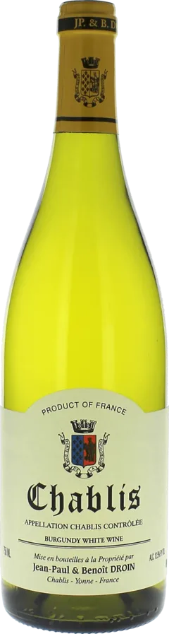 capture du vin Chablis 2023 Domaine Droin, Bourgogne Blanc