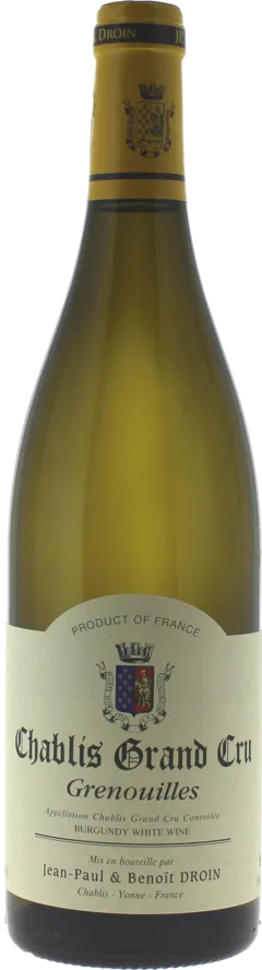image du vin Chablis Grand Cru Grenouilles 2023 Domaine Droin, Bourgogne Blanc