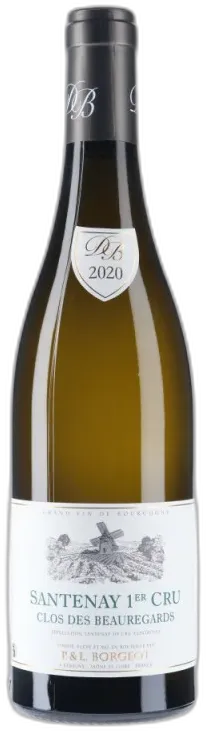 illustration du vin Domaine Borgeot Santenay 1er Cru Clos des Beauregards Blanc 2020