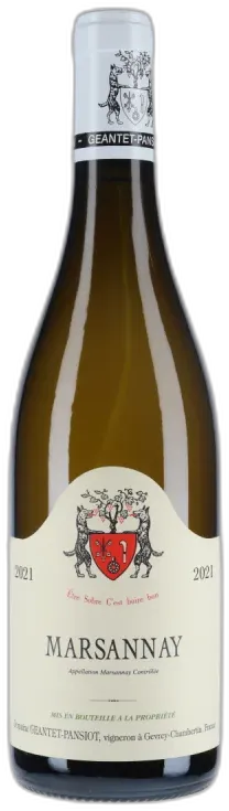 vue du vin Domaine Geantet-Pansiot Marsannay Blanc 2021