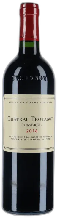photo du vin Château Trotanoy Pomerol 2016 Rouge