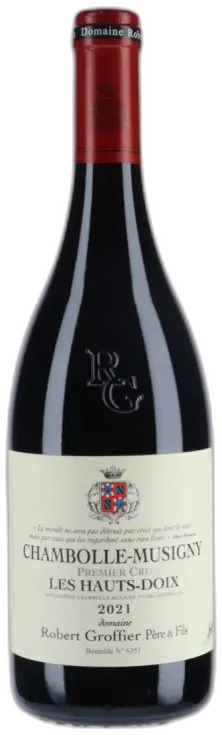 photo du vin Domaine Robert Groffier Père & Fils Chambolle-Musigny 1er Cru les Hauts-Doix 2021