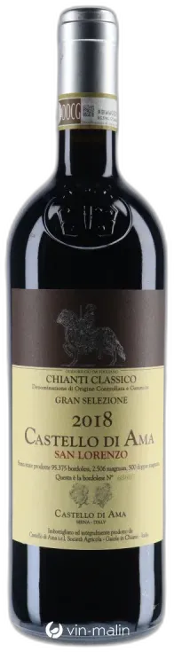 photos du vin Castello di Ama Chianti Classico Gran Selezione San Lorenzo 2018
