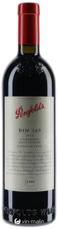 image du vin Penfolds Bin 169 Cabernet Sauvignon Rouge 2018