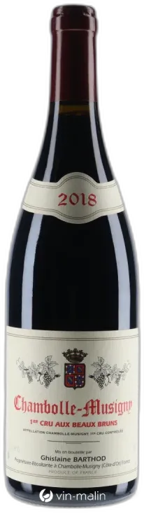 photo du vin Domaine Ghislaine Barthod Chambolle Musigny 1er Cru Aux "Beaux Bruns" 2018