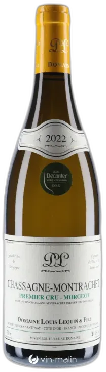 capture du vin Domaine Louis Lequin & Fils Chassagne-Montrachet 1er Cru "Morgeot" Blanc 2022