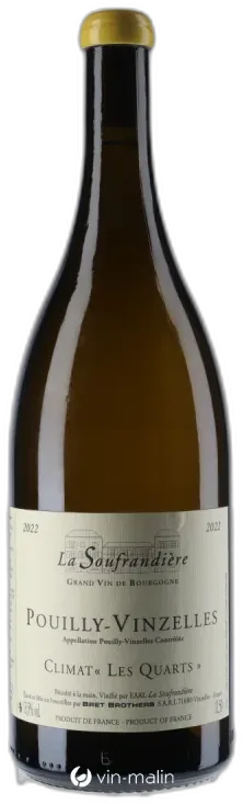photo du vin la Soufrandière Pouilly-Vinzelles "les Quarts" Blanc 2022 Magnum