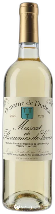 photo du vin Domaine de Durban Muscat de Beaumes de Venise 2022