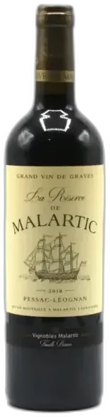 photo du vin la Réserve de Malartic Pessac Léognan