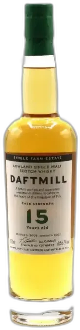 photo du vin Daftmill Single Malt Lowland Ecosse b Bros 15 Ans