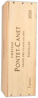 vue du vin Château Pontet Canet 2020 Bois