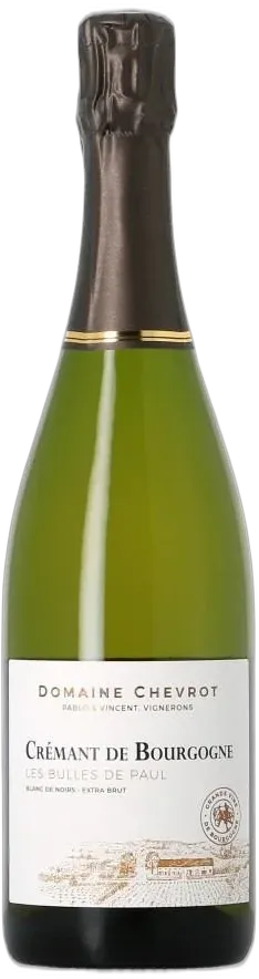 aperçu du vin Chevrot les Bulles de Paul 2022 Crémant de Bourgogne Blanc de Noirs Extra Brut