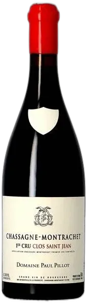 vue du vin Paul Pillot Chassagne Montrachet 1er Cru Clos Saint Jean Rouge 2023