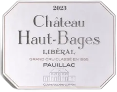 vue du vin Château Haut-Bages Libéral 2023