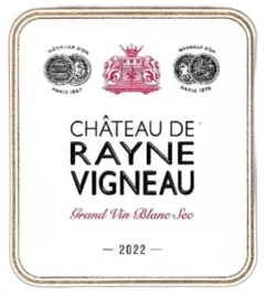 photo du vin Château de Rayne Vigneau Grand Vin Blanc Sec 2022