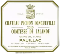 photos du vin Château Pichon Longueville Comtesse de Lalande 2010