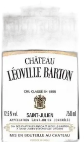 photo du vin Château Léoville Barton 2012