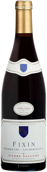 capture du vin Aop Fixin 1er Cru les Hervelets 2018