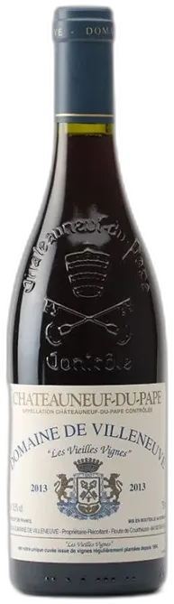 image du vin Aop Chateauneuf du Pape Rouge les Vieilles Vignes 2017 Domaine de Villeneuve
