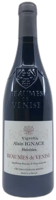 aperçu du vin Aoc Beaumes de Venise Rouge. Helvétien 2018