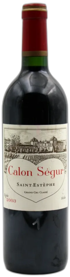 image du vin Calon Segur 2003 Etiquette Très Légèrement Tachée
