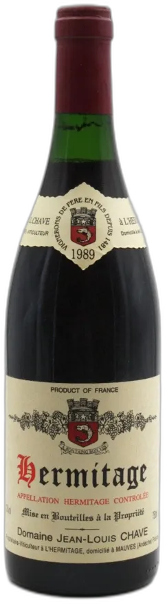 photo du vin Chave jl Hermitage 1989