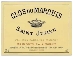 vue du vin Clos du Marquis 2022 la