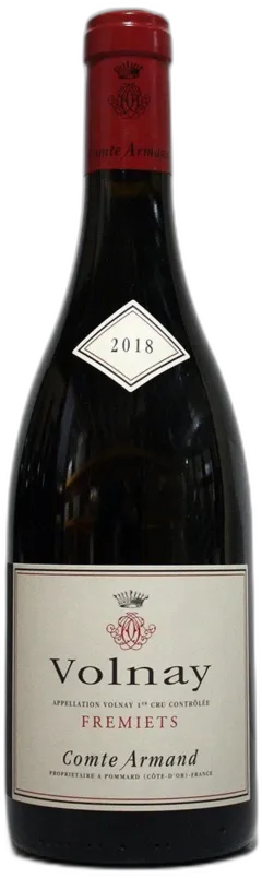 vue du vin Comte Armand Volnay 1er Cru les Fremiets 2018