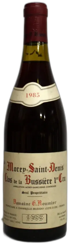 vue du vin Georges Roumier Morey Saint Denis 1er Cru Clos de la Bussiere 1985
