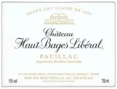 aperçu du vin Haut Bages Liberal 2018