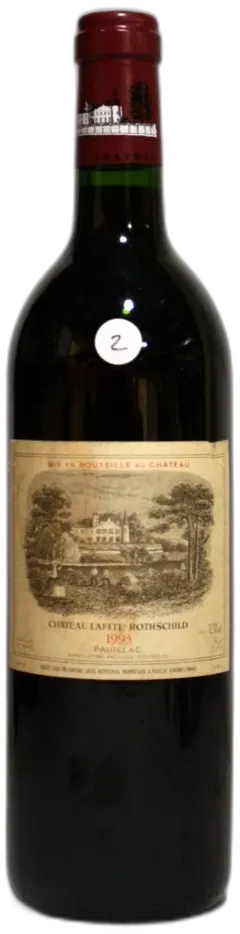 illustration du vin Lafite Rothschild 1993 Etiquette Très Légèrement Abimée