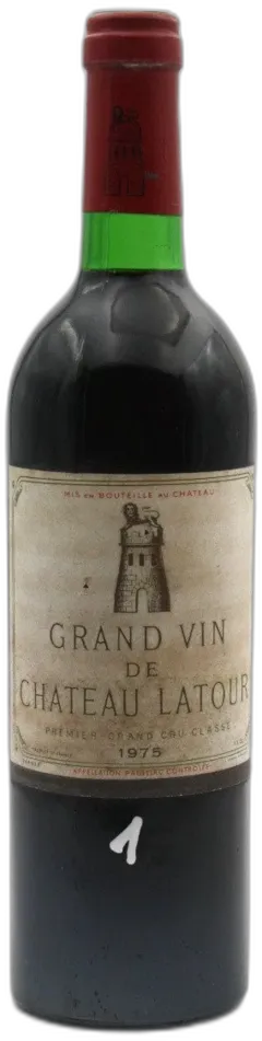 photo du vin Latour Etiquette Tachée