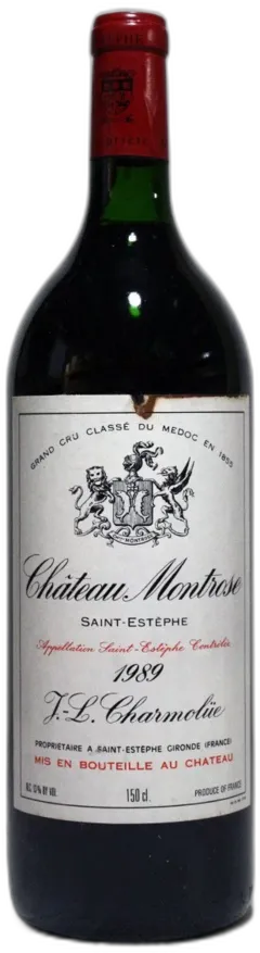 vue du vin Montrose 1989 Magnum) Etiquette Très Légèrement Tachée