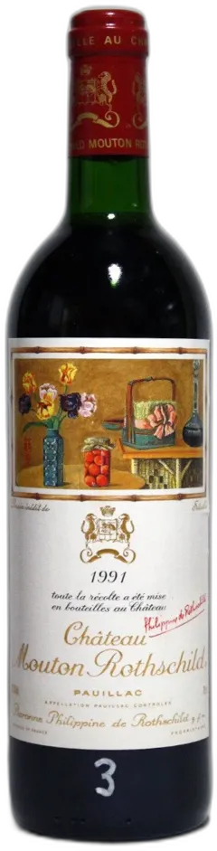capture du vin Mouton Rothschild 1991