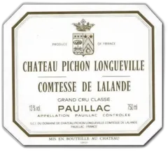 illustration du vin Pichon Longueville Baron 2ème Grand Cru Classé