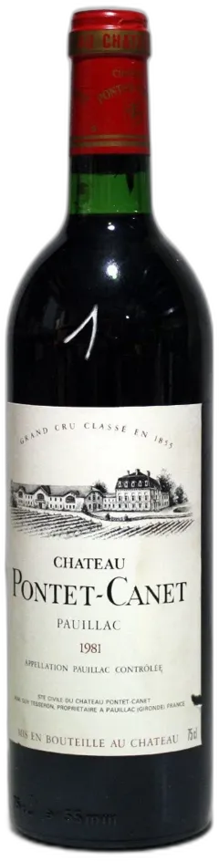 image du vin Pontet Canet 1981