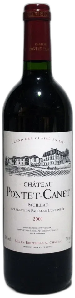 vue du vin Pontet Canet 2001