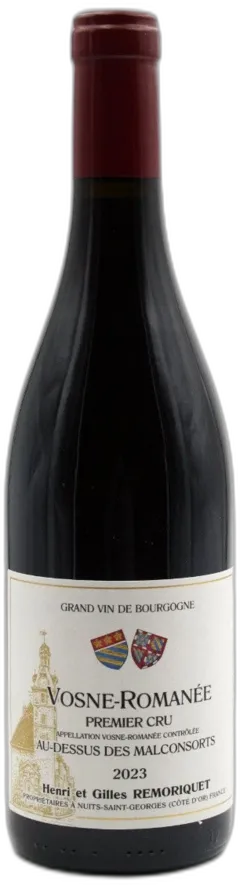 photo du vin Remoriquet Vosne Romanee 1er Cru au-Dessus des Malconsorts 2023