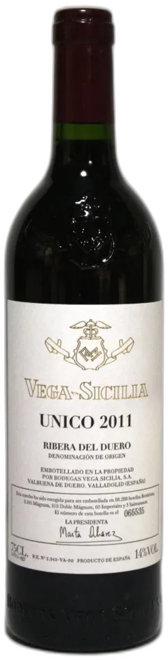 photo du vin Vega Sicilia Unico 2011
