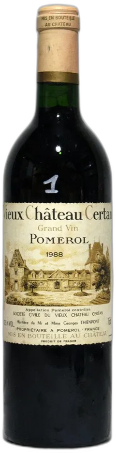 image du vin Vieux Château Certan 1988