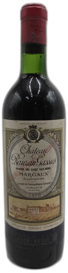 vue du vin Château Rauzan-Gassies 1970