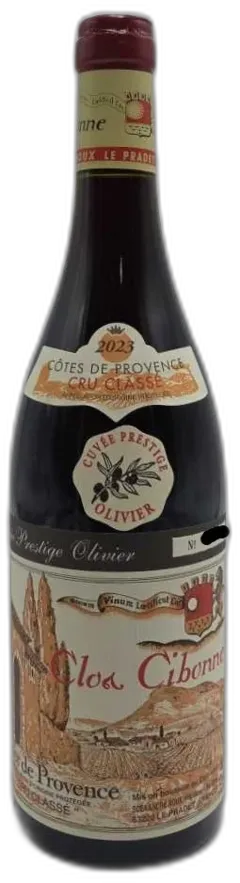 photos du vin Clos Cibonne Côtes de Provence Cuvée Prestige Olivier 2023