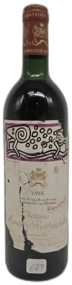 capture du vin Château Mouton Rothschild Tlb Etla 1988