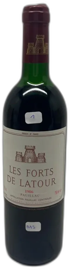 photo du vin Château Latour 'les Forts de Latour' Bas 1986