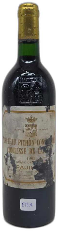 vue du vin Château Pichon Longueville Comtesse de Lalande Etla 1992