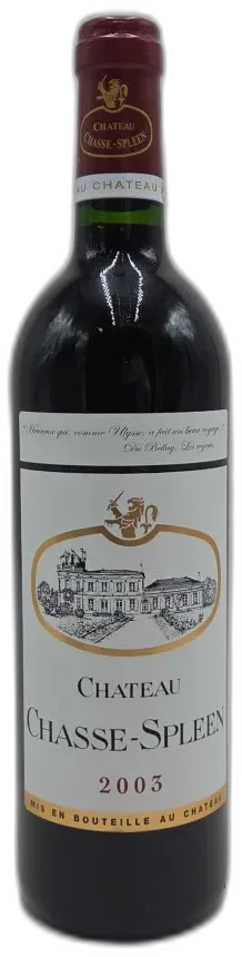 capture du vin Château Chasse Spleen 2003 Bordeaux France