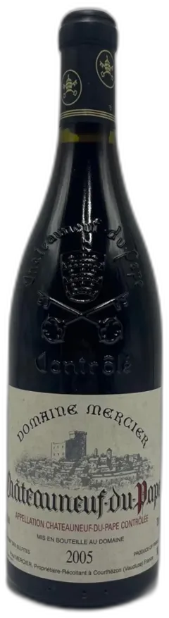 photos du vin Mercier Châteauneuf-du-Pape Rouge 2005